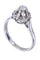 Bague 55 Solitaire Or blanc Diamant 58 Facettes 082401
