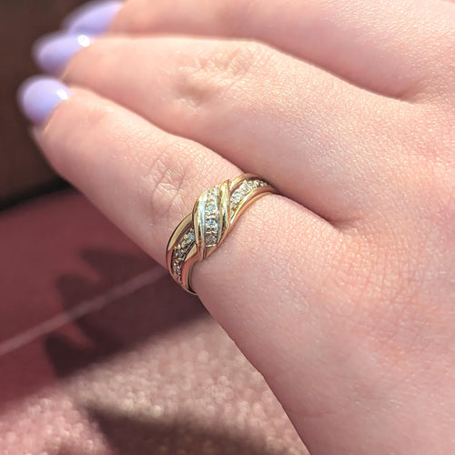 Bague Bague en Or jaune & diamants 58 Facettes 25932