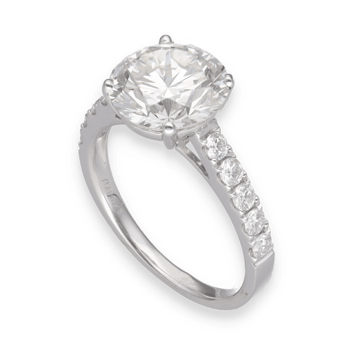 Bague Solitaire en or gris, diamant 58 Facettes