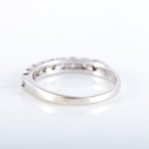 Bague 53 Demi-alliance 9 Diamants 58 Facettes JE475