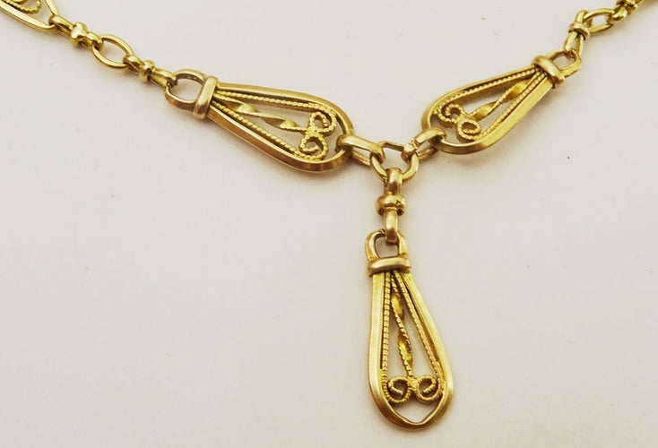 Collier Collier filigrane vintage en or 18 cts 58 Facettes