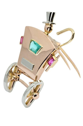 Broche BROCHE ANCIENNE CARROSSE 58 Facettes 050091