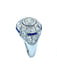 Ring Art-Deco ring, calibrated diamonds and sapphires 58 Facettes