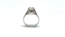 Bague Solitaire en diamant sur monture or blanc et platine 58 Facettes