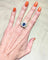Bague Bague marguerite saphir et diamants navette 58 Facettes
