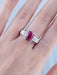 Bague 52 Bague Rubis et Diamants princesse 58 Facettes