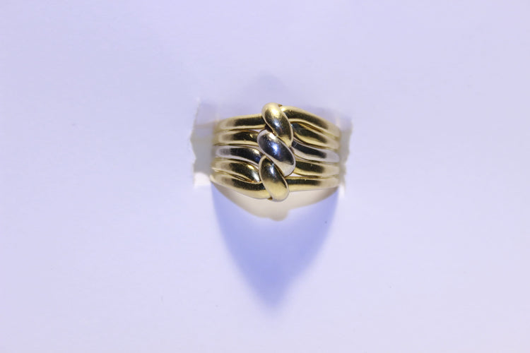 Bague 58 Bague Nouée deux Ors 58 Facettes