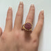 Ring 58.5 Vintage Ring Yellow Gold Pink Sapphires 58 Facettes 3473 LOT