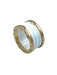 Ring 54 BVLGARI. BZero 1 collection, 18K rose gold and ceramic alliance 58 Facettes