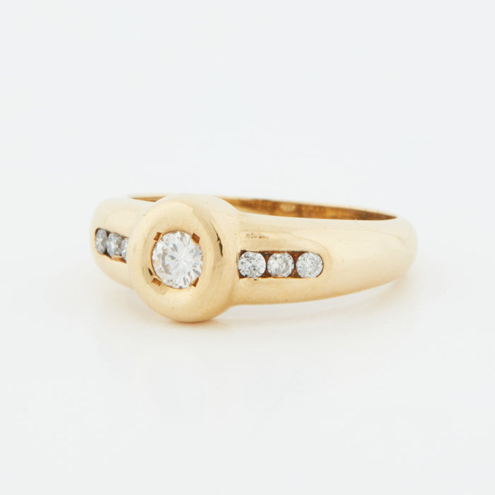 Bague 54 Bague Or jaune Diamants 58 Facettes REF 5066/18