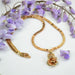Necklace Old gold necklace and its enameled and diamond flower 58 Facettes CVCO12