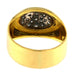 Ring 65.5 Yellow gold and white diamond signet ring cut eight-eight 58 Facettes G3193
