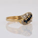 Ring 55 Used ring yellow gold sapphires diamonds 58 Facettes 14-066