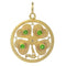 Pendentif Pendentif trèfle à quatre feuilles Art déco Grenats démantoïdes Diamants 58 Facettes 23102-0011