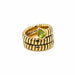Ring 52 Bulgari Tubogas Serpenti Peridot ring in yellow gold with 3 rows 58 Facettes