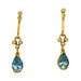 Earrings Stern earrings, yellow gold, aquamarines and diamonds. 58 Facettes 31907