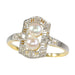 Ring 52 Art Deco Pearl Diamond Engagement Ring 58 Facettes 23271-0580