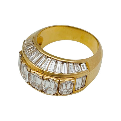 Bague 54 Bague pavage en or jaune et diamants. 58 Facettes 31848