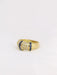 Ring 54 Vintage bangle ring in gold, diamonds and calibrated sapphires 58 Facettes J178