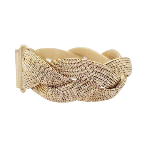 Bracelet Bracelet tresse or jaune. 58 Facettes 32608