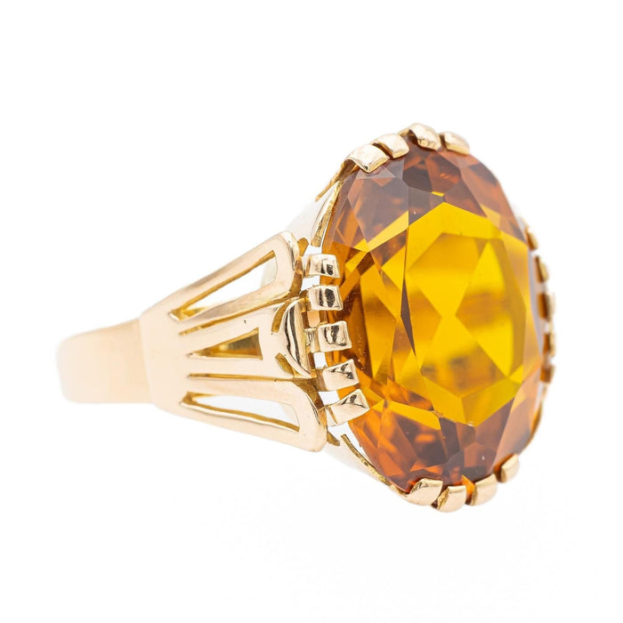 Bague 57 Bague Cocktail Or jaune Citrine 58 Facettes 2584629CN