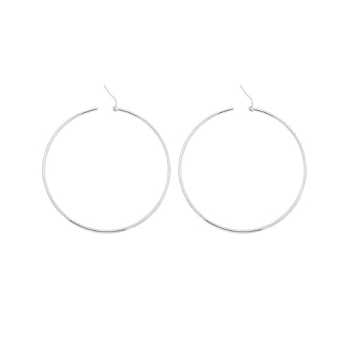 Boucles d'oreilles Orecchini oro bianco a cerchio 58 Facettes 33175