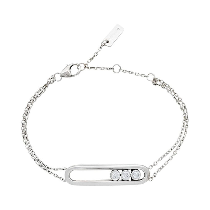 Bracelet Bracelet Messika, "Move Classique", or blanc, diamants. 58 Facettes 31114