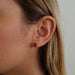 Earrings Yellow gold oval rhodolite earrings 58 Facettes