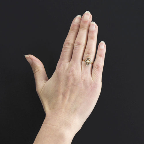 Bague 57 Bague ancienne marquise perle 58 Facettes 21-564