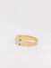 Ring 57 Art-Deco Signet Ring Yellow Gold Platinum Diamond 58 Facettes J159