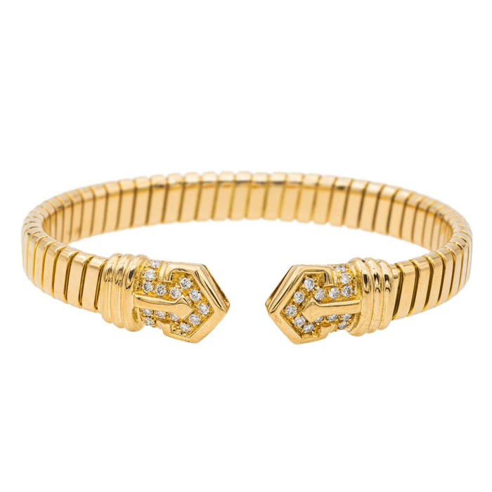 Bracelet Bulgari Bracelet Maille tubogas Or jaune Diamant 58 Facettes 2673927CN