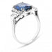 Ring 50 Ceylon ring white gold blue sapphire diamonds 58 Facettes 61100135