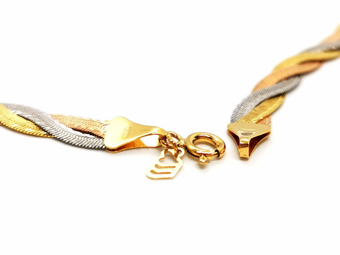 Collier Collier 3 ors Or rose 58 Facettes 1597941CN