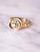 Vintage tourbillon ring in pink gold and diamond 58 Facettes