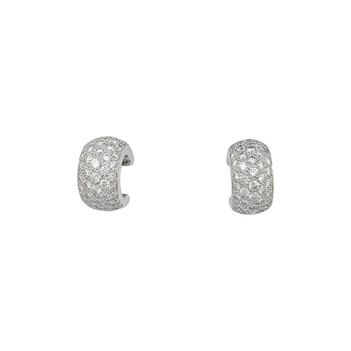 Boucles d'oreilles Boucles d'oreilles or blanc, diamants. 58 Facettes 31409