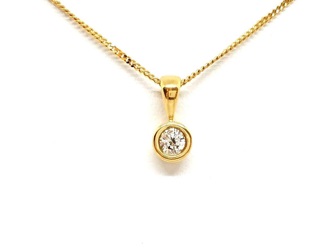 Collier Collier Chaîne + pendentif Or jaune Diamant 58 Facettes 06592CD
