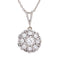 Pendentif Pendentif et sa chaine en or blanc et diamants 58 Facettes 22-528