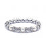 Bracelet Tour de poignet : 15.5 cm / Blanc/Gris / Or 750 Bracelet flexible  perles et diamants 58 Facettes R200092