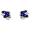 Boucles d'oreilles Boucles d'oreilles vintage, or jaune, lapis lazuli, diamants. 58 Facettes 32311