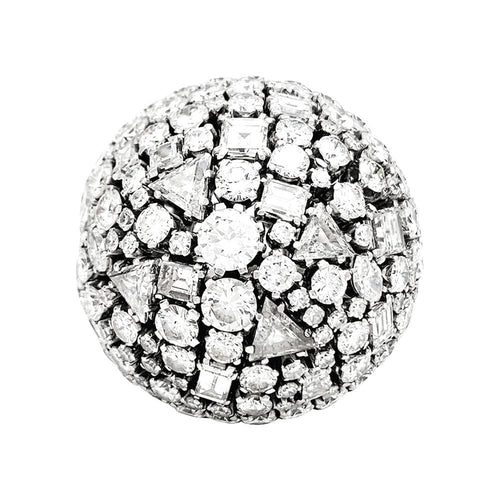 Bague 57 Bague de cocktail platine et diamants. 58 Facettes 30974