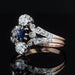 Ring 54 Old sapphire diamond ring Belle époque 58 Facettes 21-846