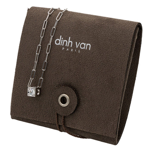 Collier Dinh Van Collier Solitaire Le Cube Or blanc Diamant 58 Facettes 2921978RV