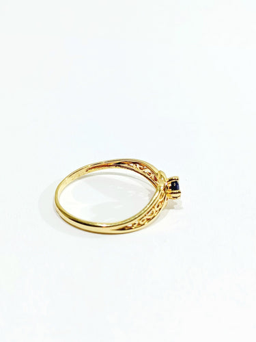 Bague 54 Bague Or jaune Saphir 58 Facettes