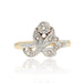Ring 53 Rose cut diamond flower ring 58 Facettes 21-375B