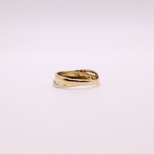 Bague Alliance or jaune et diamants 58 Facettes