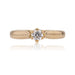 Ring 47 Yellow gold diamond solitaire ring 58 Facettes 18-325