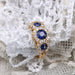 Ring 54 Old sapphire diamond ring 58 Facettes 22-610