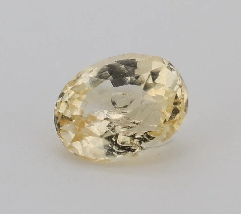 Gemstone Saphir jaune non chauffé non traité 1.04cts 58 Facettes 155