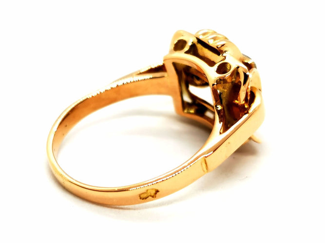 Bague 50 Bague Art déco Or jaune Diamant 58 Facettes 1732355CN