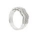 Bague 54 Bague zigzag Or blanc Diamants 58 Facettes 11598